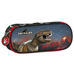 Piórnik saszetka, dla chłopca, Derform, dinozaury, czarny