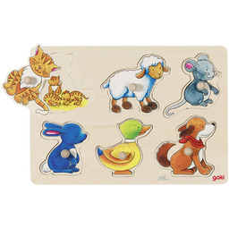 Goki, puzzle z uchwytami Mamy i dzieci