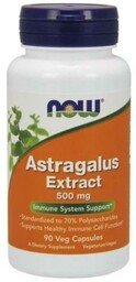 NOW Astragalus Extract 500mg, 90 kapsułek