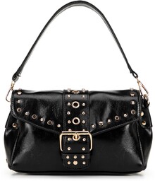 Damska crossbody z ekoskóry w dekoracyjne nity czarna