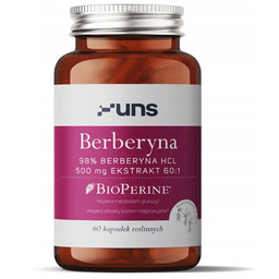 UNS Berberyna 500mg 98% Berberyna HCL Ekstrakt 60:1