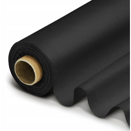 CZARNY MATERIAŁ 1mb EKOLOGICZNA TKANINA BAWEŁNIANA 265g CZARNA