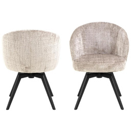 Krzesło obrotowe Darlene z podłokietnikami, beżowe (09362)