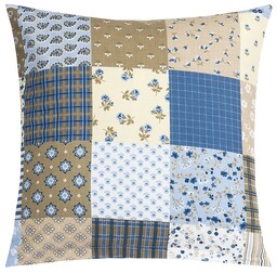 Bellatex Poduszka Adéla Patchwork niebieska, 40 x40 cm