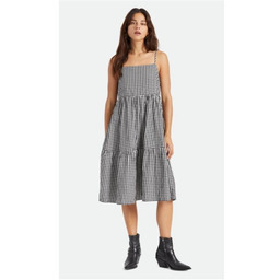 sukienka BRIXTON - Gingham Tier Dress Black (BLACK)