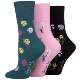 Gentle Grip 3PACK Damskie bezuciskowe skarpetki - MIXED