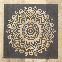 Dekoracja ścienna Mandala Wood I 20x20 cm, 20x20x2