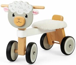 Drewniany rowerek jeździk dla dzieci 4-kołowy Owieczka Bigjigs