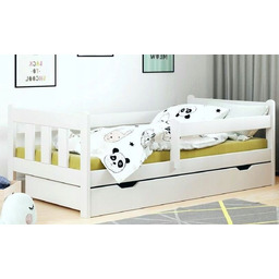 Białe Sosnowe Łóżko Marinella