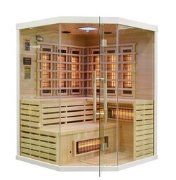 Sauna infrared narożna EA3CR White z koloroterapią