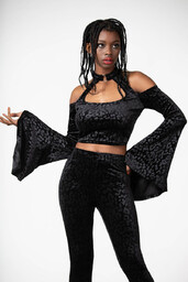bluzka damska KILLSTAR - FELINOLOGY-XL