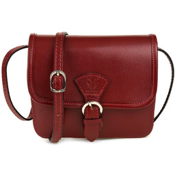 Listonoszka skórzana BELTIMORE K66 bordowa