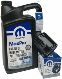 Oryginalny filtr oleju oraz olej MOPAR MaxPro 10W30