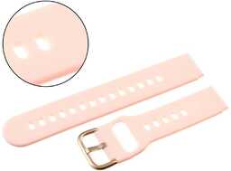 Pasek uniwersalny 20 mm silikonowy różowy złota zapinka