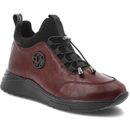 Filippo Bordowe Botki Wygodne Buty Damskie
