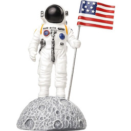 Needzo Figurka astronauty na Księżycu, patriotyczna dekoracja biurka