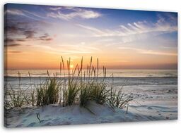 Obraz na płótnie, Zachodzące słońce na plaży 60x40