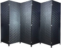 Parawan pokojowy dekoracyjny kotara 6 skrzydeł 180x300 czarny