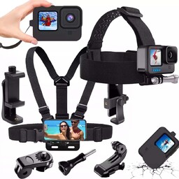 Zestaw Xl Akcesoria Uchwyty Szelki Do Kamer Gopro