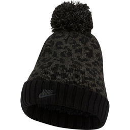 NIKE Damska czapka z pomponem DM8403 010 czarna