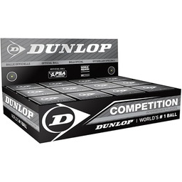 Dunlop Piłki do squasha Competition żółte, 12 sztuk,