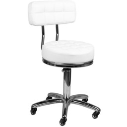 Taboret kosmetyczny Activeshop AM-877 biały