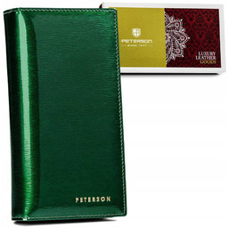 Portfel skórzany Peterson PTN 421431-SH zielony
