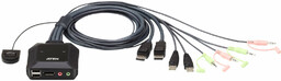 ATEN Przełącznik 2 portowy USB DP Cable KVM