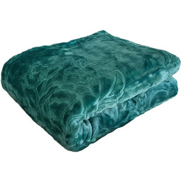 Koc tłoczony turkusowy KT-025