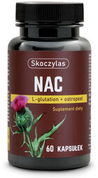 Skoczylas NAC, L-glutation, ostropest, 60 kapsułek