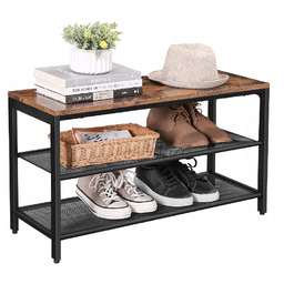 Ławka na buty 80x30x44,5 cm Półka 2 Poziomy