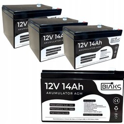 3x Akumulator Agm 12V 14Ah Biaks (wymiar 10Ah
