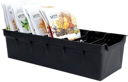 Pojemnik organizer na przyprawy czarny 30x13x8 cm