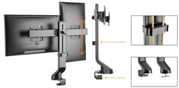 MACLEAN UCHWYT NA DWA MONITORY / PODWÓJNY 17"-27"