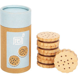 Zestaw drewnianych ciasteczek z czekoladą do zabawy