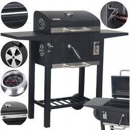 Duży Grill Ogrodowy Landgraf Półki Popielnik