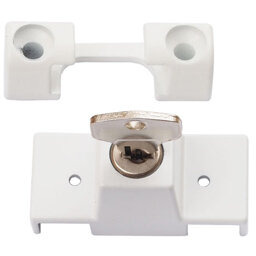 Siegenia Aubi Blokada rozwarcia okna zamykana kluczem biała