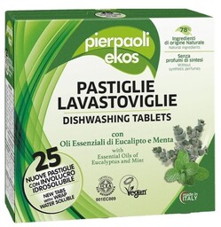 Ekologiczne Tabletki do Zmywarki PIERPAOLI EKOS, 25 szt.