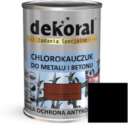 DEKORAL Chlorokauczuk czarny RAL 9005 0,9L
