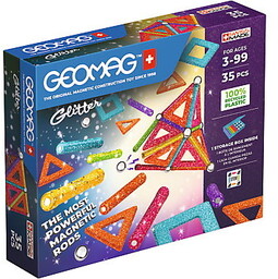 Geomag, klocki, Glitter Recycled 35 el, G535.