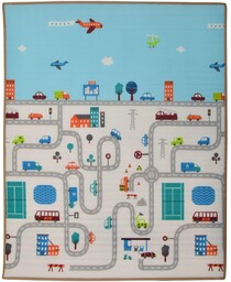 Humbi Dwustronna edukacyjna Mata piankowa Uliczki Zwierzęta 150