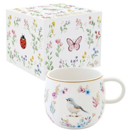 KUBEK PORCELANOWY Fantazyjny Ogród PTASZEK