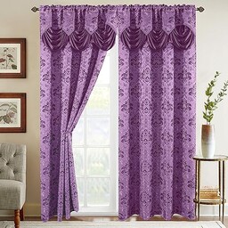 Elegant Comfort Żakardowy zestaw paneli zasłonowych z dołączoną
