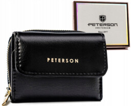 Mały portfel damski ze skóry ekologicznej - Peterson