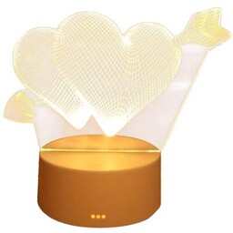 EXTRALINK Lampka nocna Przebite serca 3D EX.24107 USB