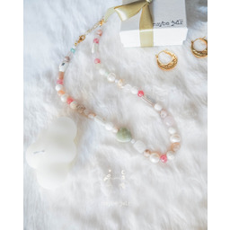 Pakamera Naszyjnik romantyczny z kamieni i amazonitu