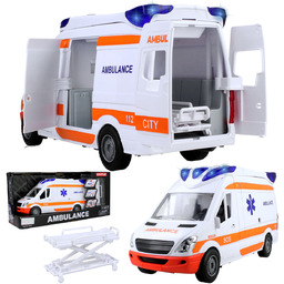 Karetka Pogotowia Auto Ambulans Światło Nosze Otwierane Drzwi