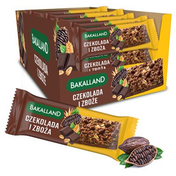 BAKALLAND Baton zbożowy Czekoladowy (25 x 40 g)