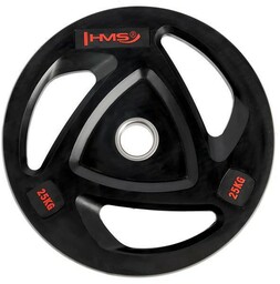 TOX25 CZARNY TALERZ OLIMPIJSKI OGUMOWANY 25 KG HMS