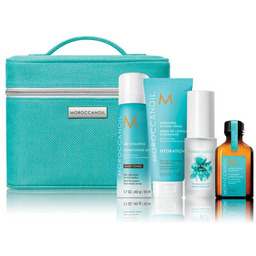 Moroccanoil, zestaw podróżny do włosów ciemnych, kosmetyczka, suchy